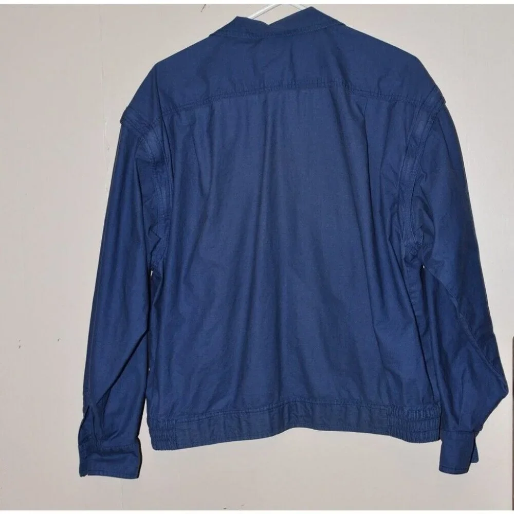 Vtg Fila Men's‎ Convertible Jacket Vest Blue Italy Sz 42 Flaw Zip off sleeves